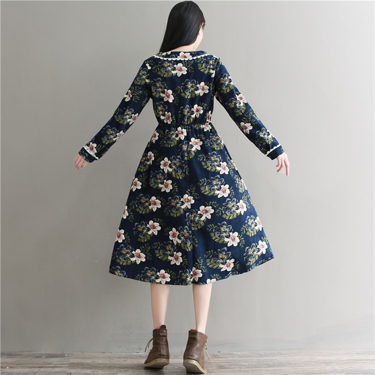 GW1990 Vintage Dress Dark Blue