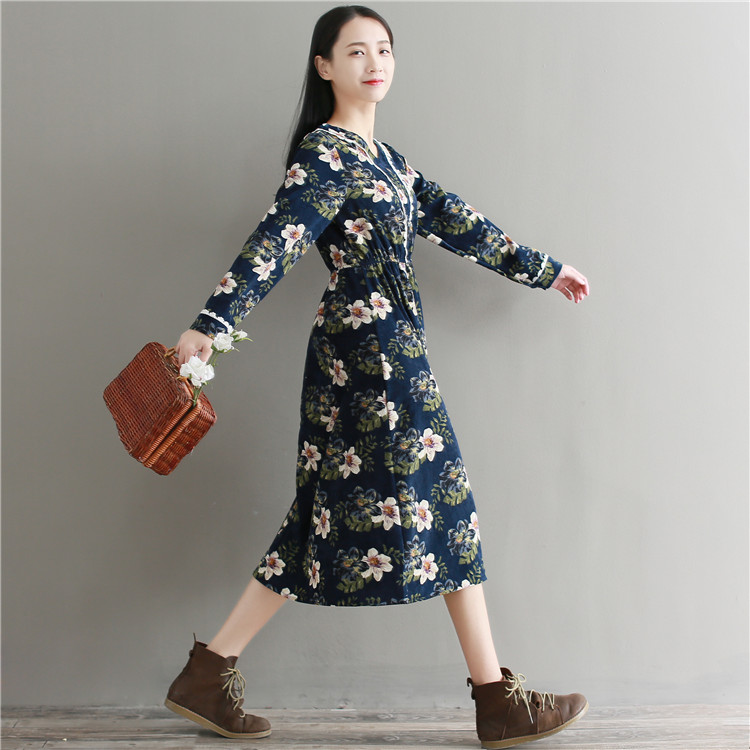 GW1990 Vintage Dress Dark Blue