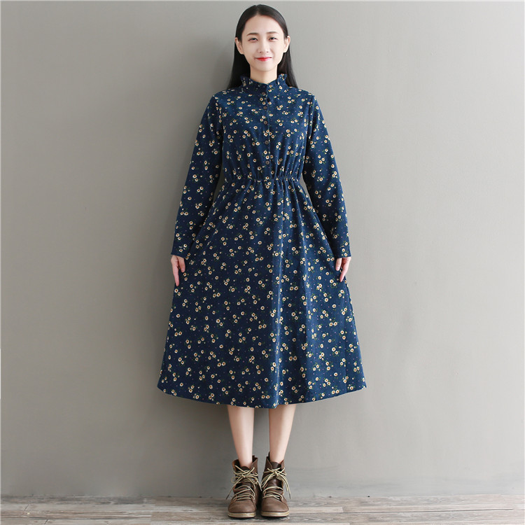 GW1991 Unique Dress Dark Blue