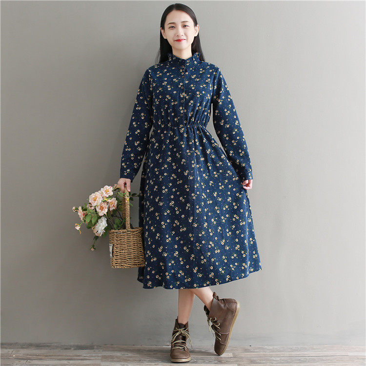 GW1991 Unique Dress Dark Blue