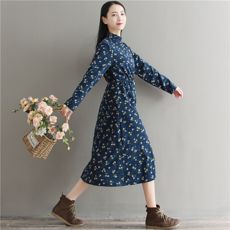 GW1991 Unique Dress Dark Blue