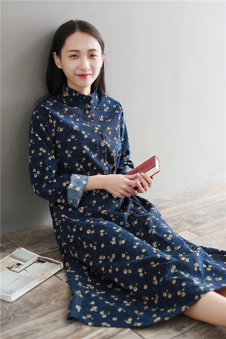 GW1991 Unique Dress Dark Blue