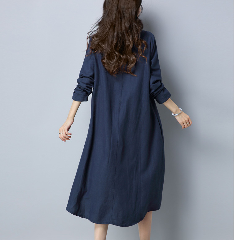 GW2090 Stylish Dress Dark Blue