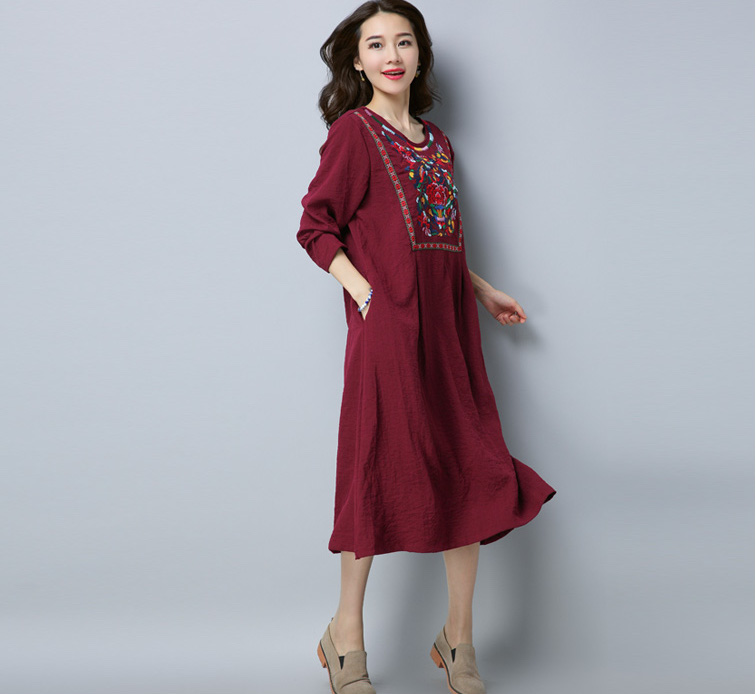 GW2094 Classic Dress Maroon