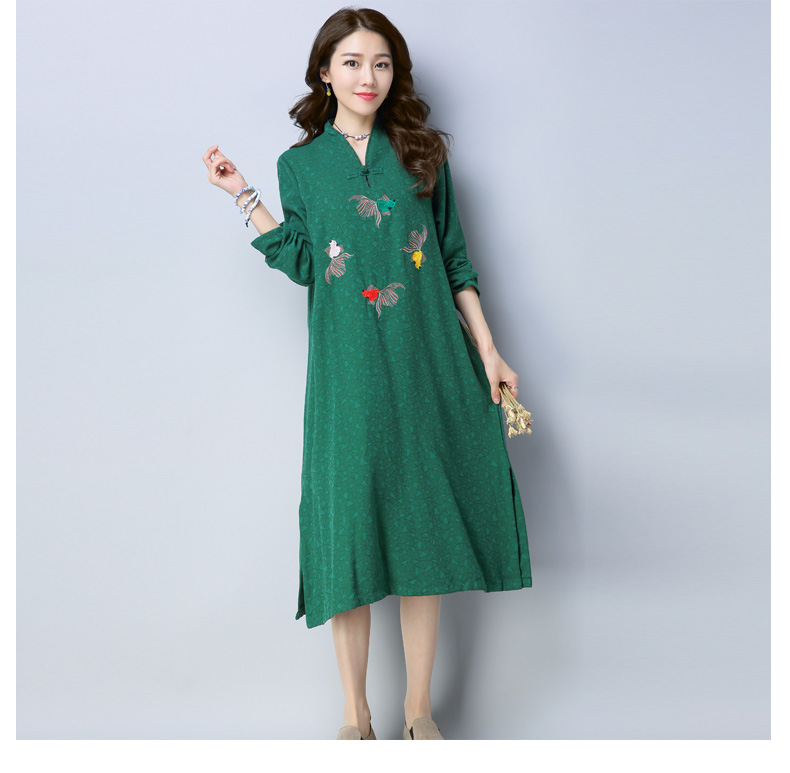 GW2096 Vintage Dress Green