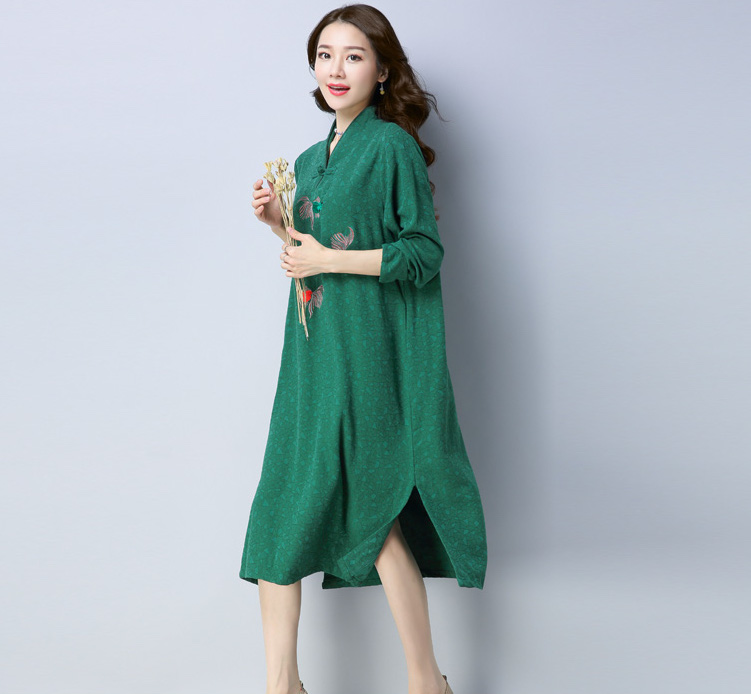 GW2096 Vintage Dress Green