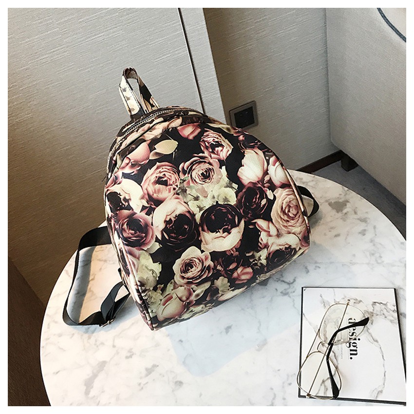 KW80155 Beauty Women Backpack Rose Black