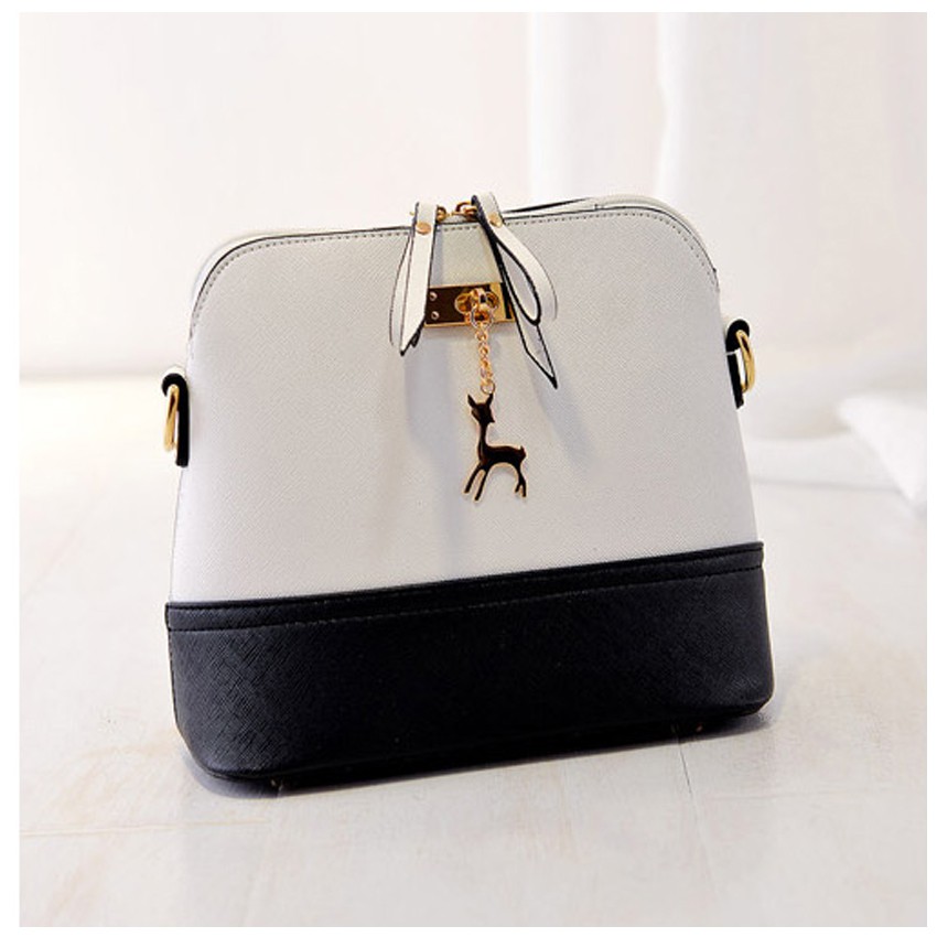 KW80174 Stylish Shoulder Bag Black White