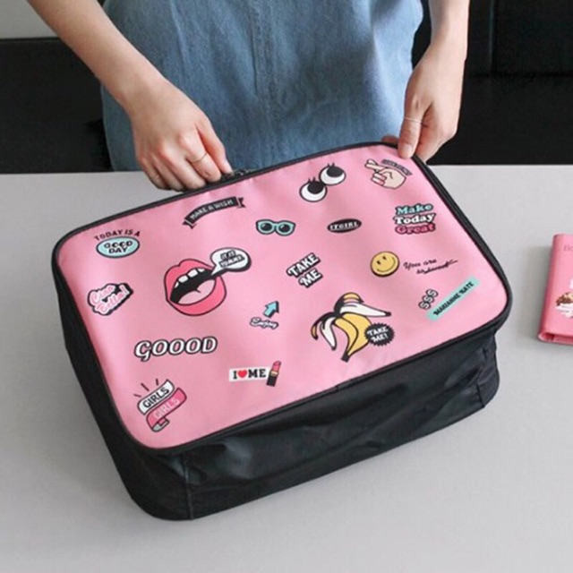 KW80188 Trendy Luggage Waterproof Bag Pink