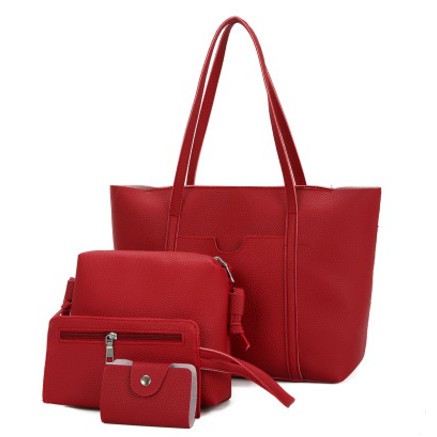 RD90012 Women Fashion Tote Bag Red