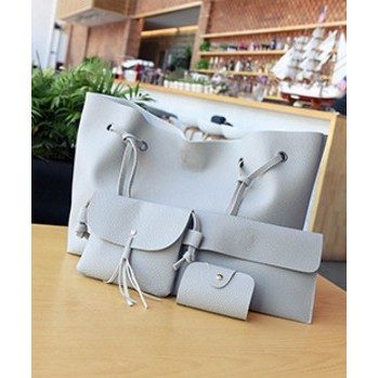 RD90015 Women Tassel Bag Light Grey