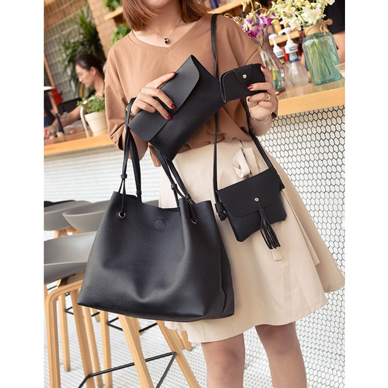 RD90015 Women Tassel Bag Black