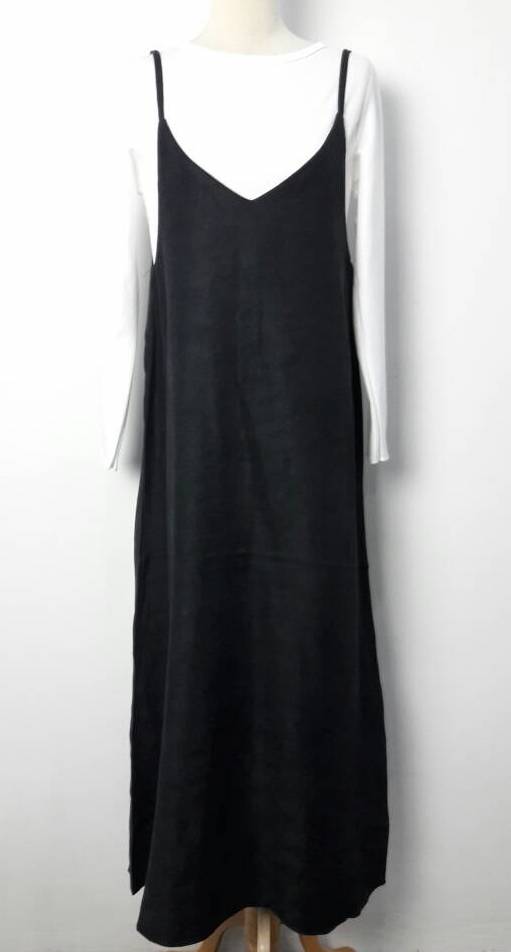 JW5023 Slit Dress & Top Set Black