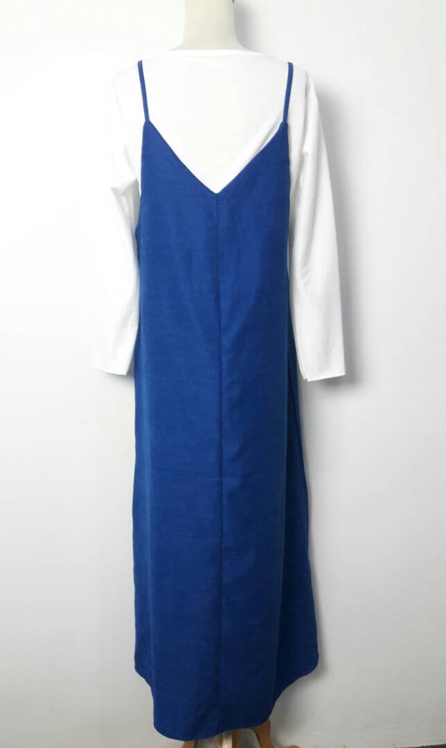 JW5023 Slit Dress & Top Set Blue