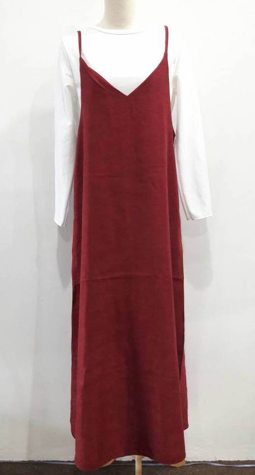 JW5023 Slit Dress & Top Set Maroon