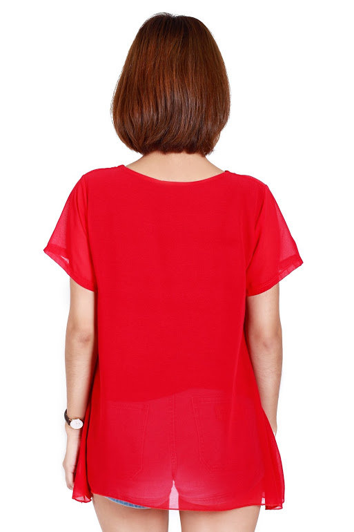 QA-209 Pretty Women Top Red