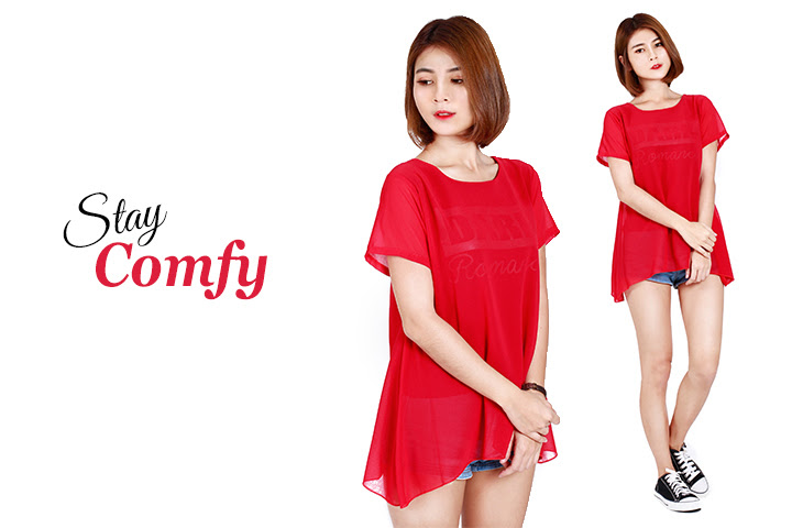 QA-209 Pretty Women Top Red