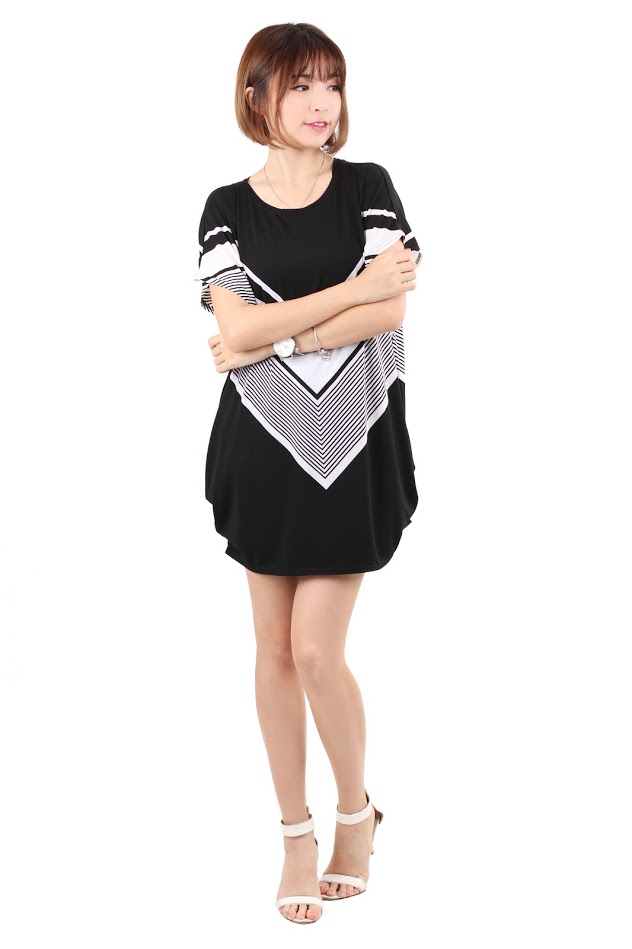 QA-218 Ladies Trendy Top Black