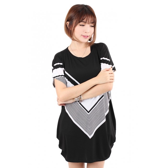 QA-218 Ladies Trendy Top Black