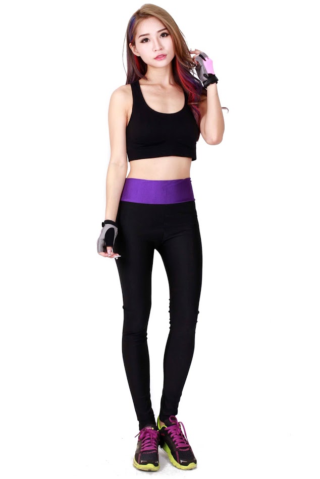 QA-262 Women Sports Pants Purple