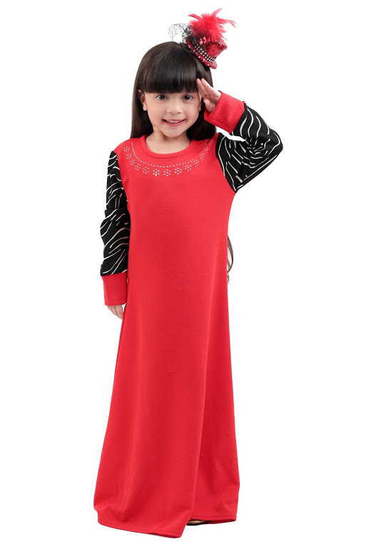 QA-273 Pretty Kids Muslimah Jubah Red