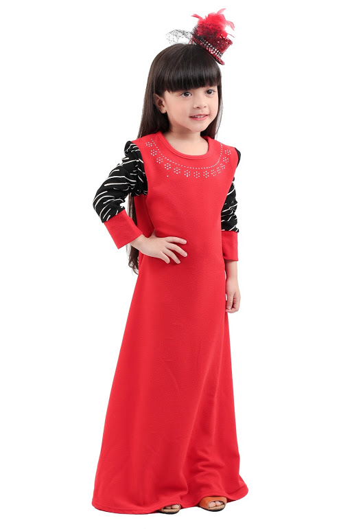 QA-273 Pretty Kids Muslimah Jubah Red