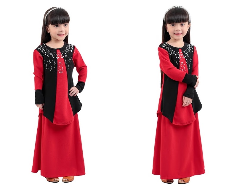 QA-275 Kids Baju Kurung Red