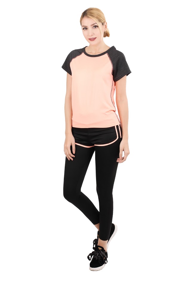 QA-281 Sports Fashion Top Peach