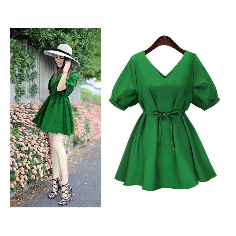 WD21006 Elegant Dress Green