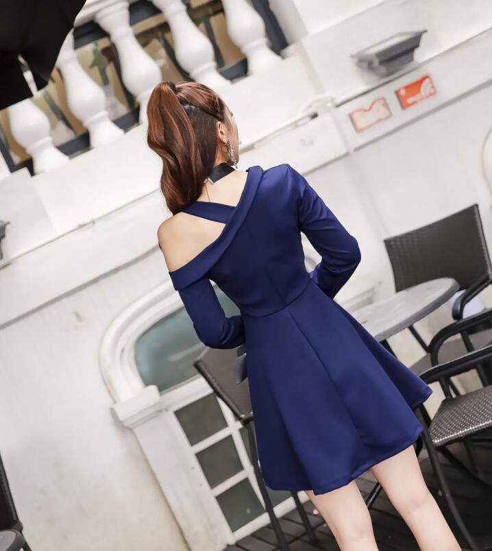 GW2103 Stylish Dress Dark Blue