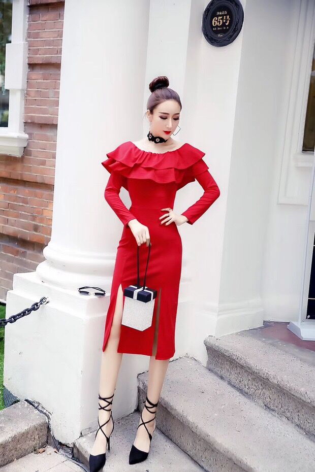 GW2107 Pretty Dress Red