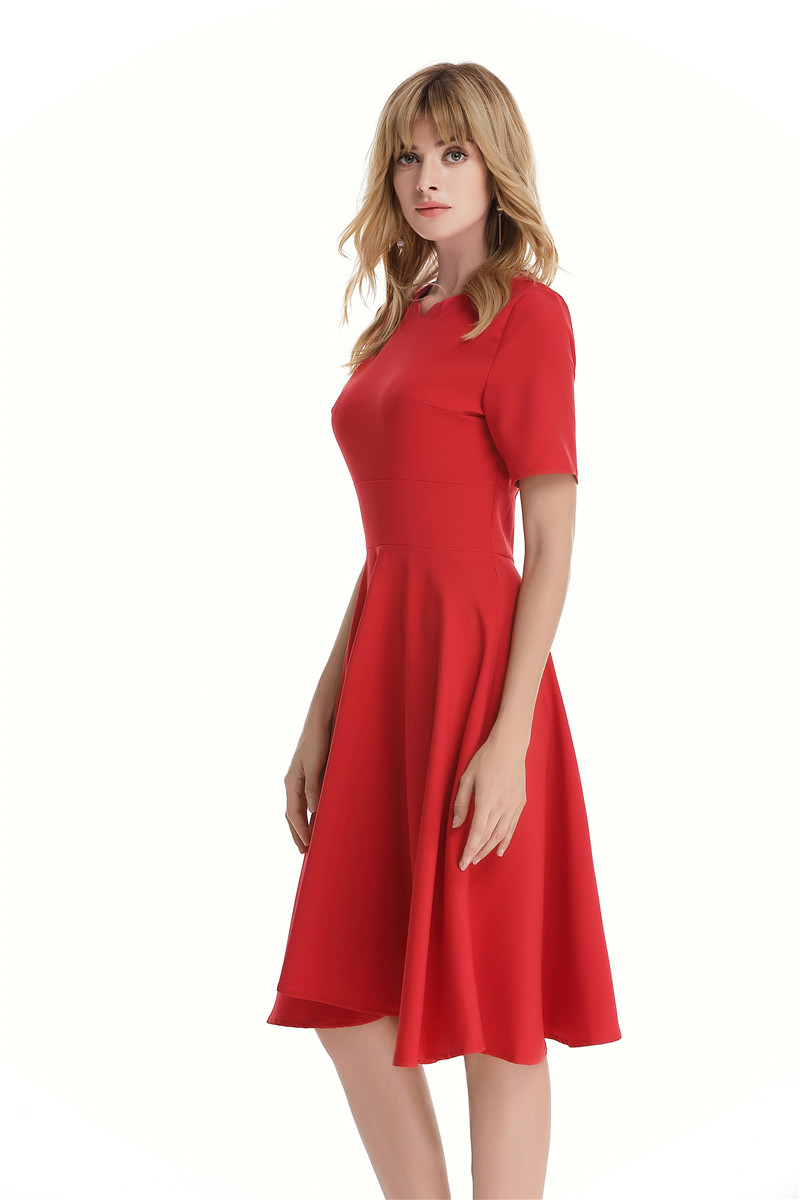 GW2128 Casual OL Dress Red