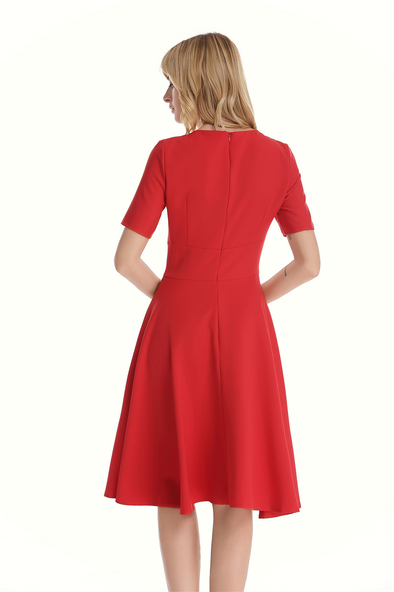 GW2128 Casual OL Dress Red