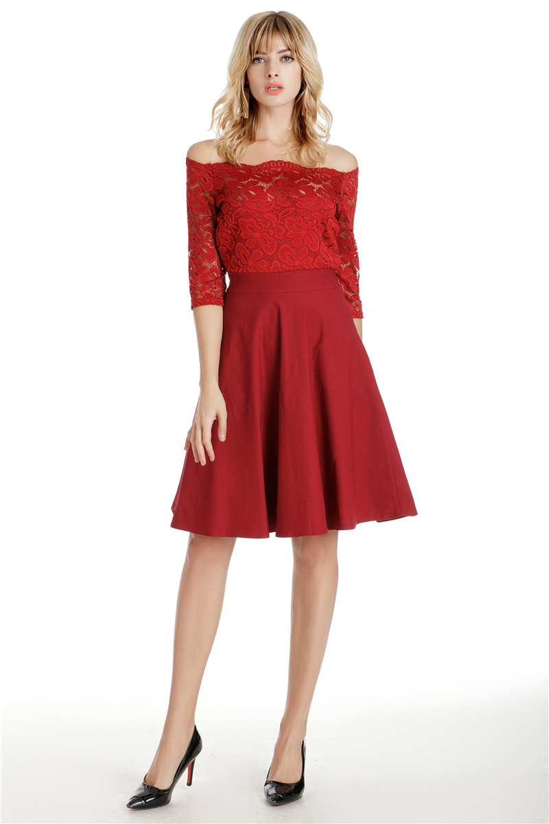 GW2129 Sexy Off Shoulder Red