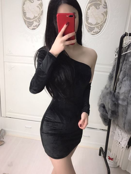 GW2155 Sexy Dress Black