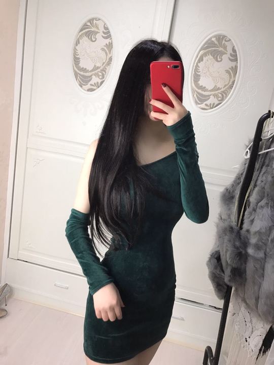 GW2155 Sexy Dress Green