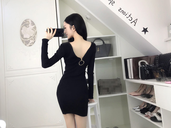 GW2158 Unique Dress Black