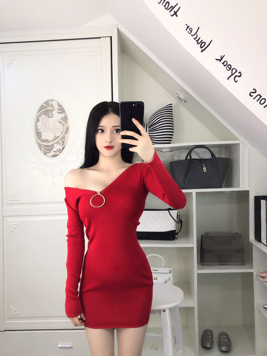 GW2158 Unique Dress Red