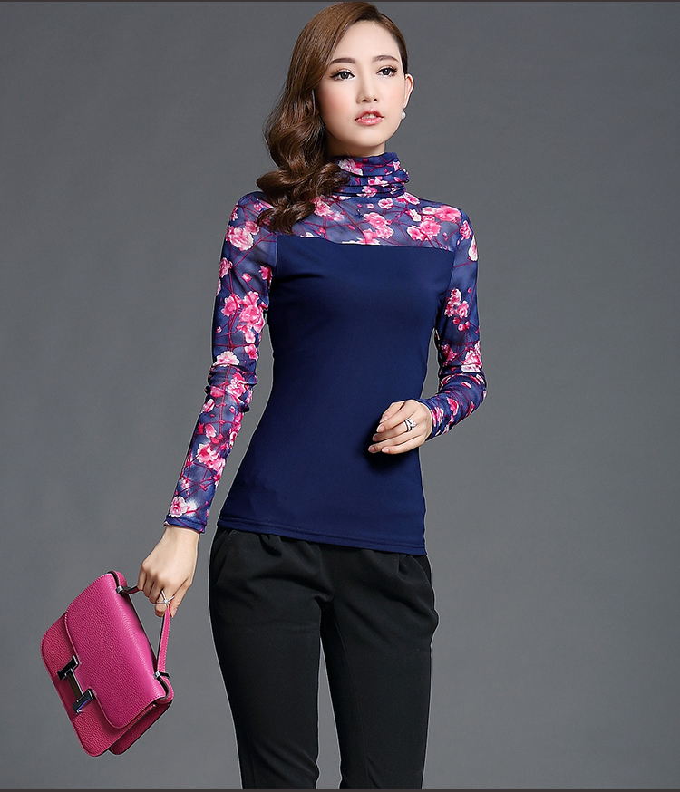 GW2169 Classic Floral Top Blue