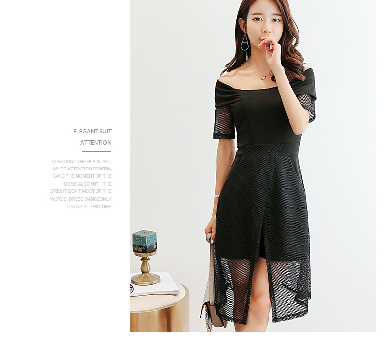 WD3864 Elegant Dress Black