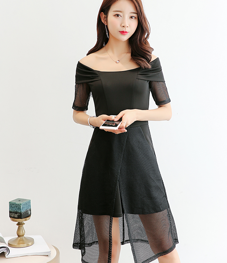 WD3864 Elegant Dress Black