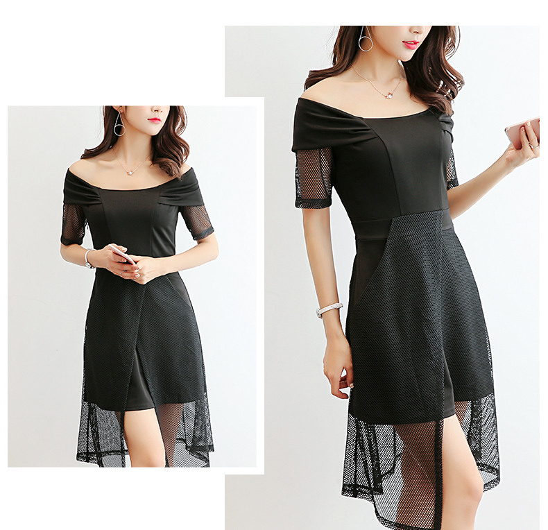 WD3864 Elegant Dress Black