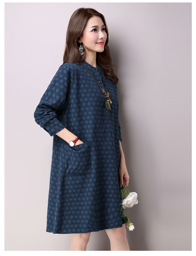 WD7597 Fashion Dress Blue