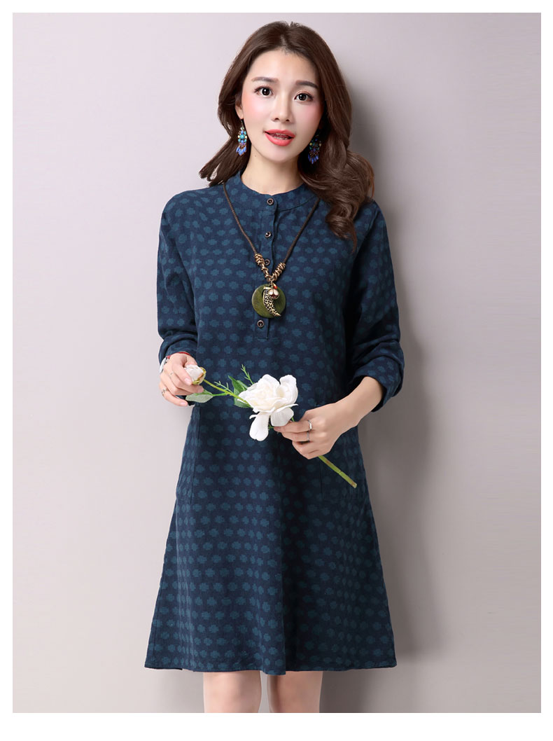 WD7597 Fashion Dress Blue