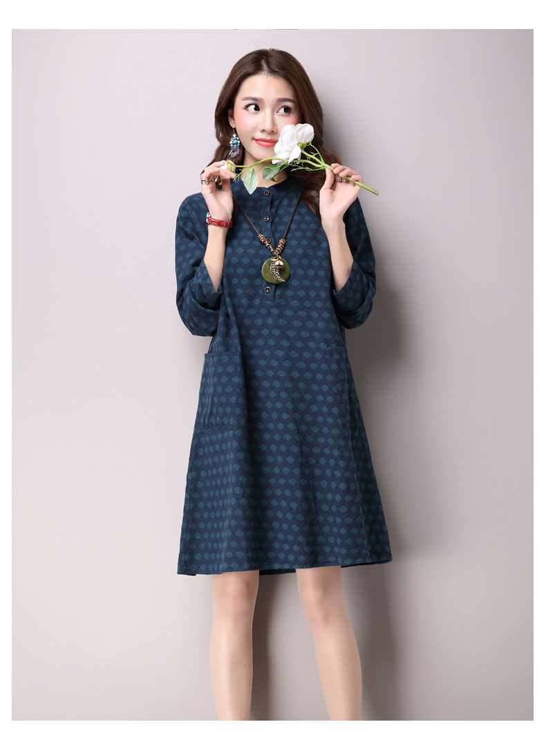 WD7597 Fashion Dress Blue