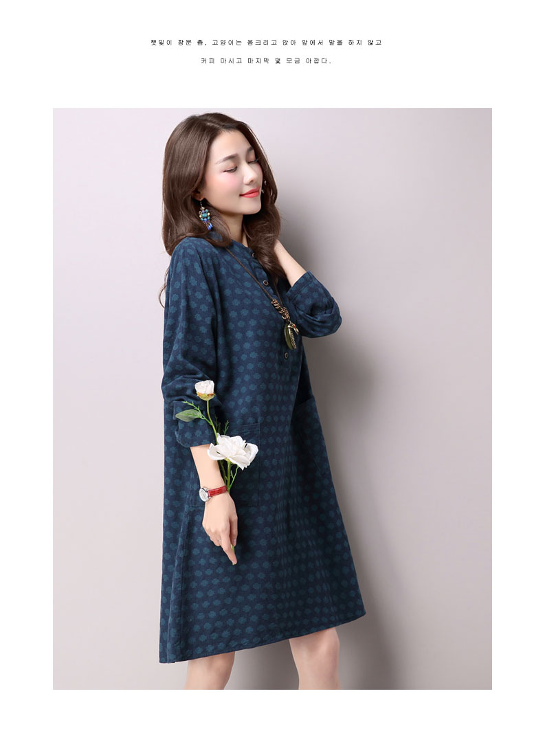 WD7597 Fashion Dress Blue