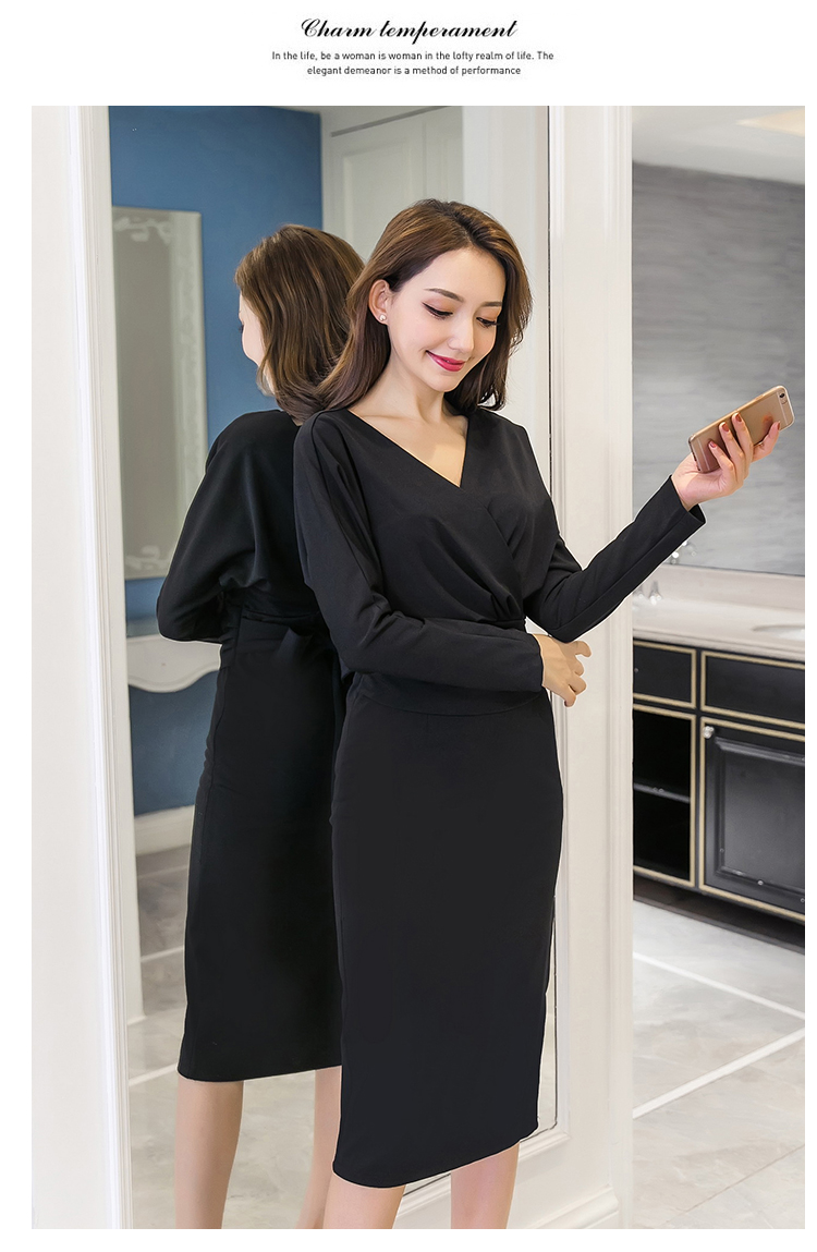 WD7601 Elegant Dress Black