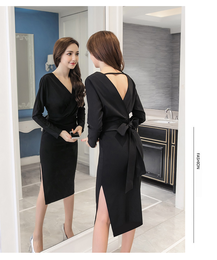 WD7601 Elegant Dress Black