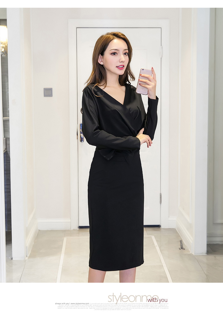 WD7601 Elegant Dress Black