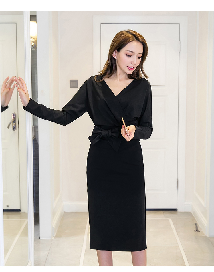 WD7601 Elegant Dress Black